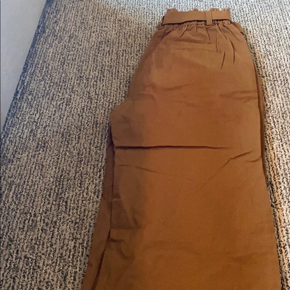Brown high waisted trousers